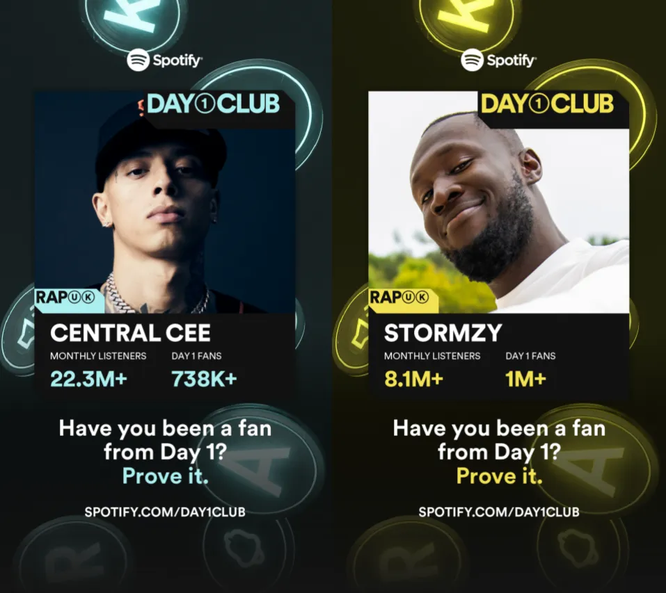 Day 1 Club — RAP UK campaign — Spotify