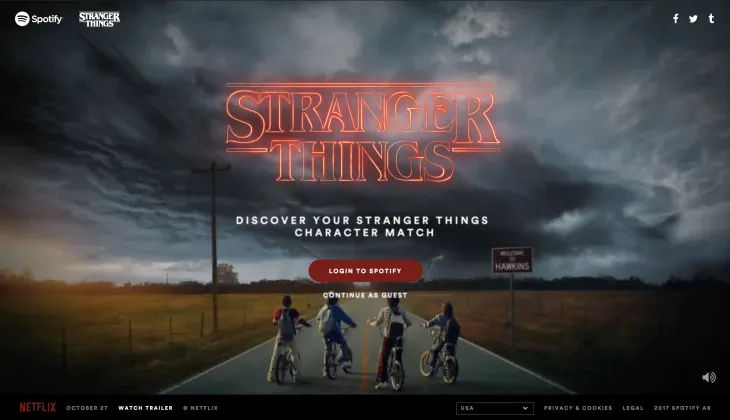 Stranger Things × Spotify campaign — Spotify × Netflix